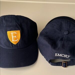Emory Navy Blue Cap with Yellow Logo